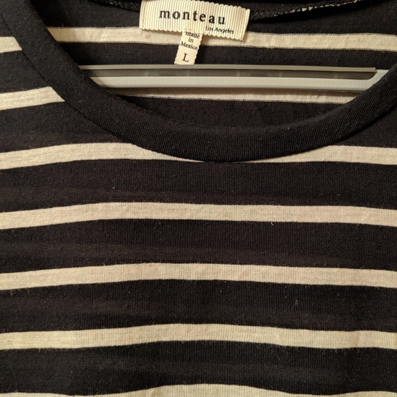 Black and White Layered High-low Top - Picture 2 of 4